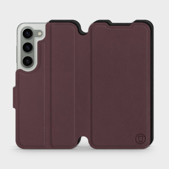 Hülle für Samsung Galaxy S23 - Farbe Burgund mit Schwarz