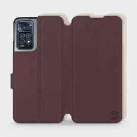 Hülle für Xiaomi Redmi Note 11 Pro 5G - Farbe Burgund mit Platin