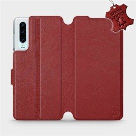Hülle für Huawei P30 - Farbe Dark Red Leather