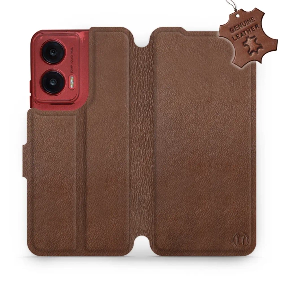 Hülle für Motorola Moto G35 5G - Farbe Brown Leather