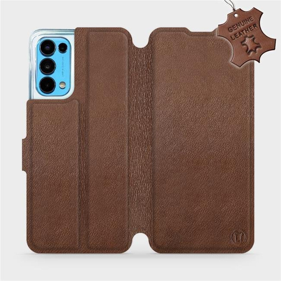 Hülle für OPPO RENO 5 5G - Farbe Brown Leather