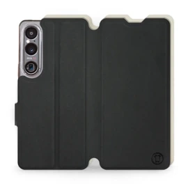 Hülle für Sony Xperia 1 VI - Farbe Schwarz mit Platin