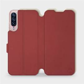 Hülle für HTC Desire 22 Pro - Farbe Dunkelrot mit Platin
