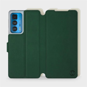 Hülle für Motorola Edge 20 Pro - Farbe Grün mit Platin