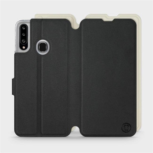 Hülle für Samsung Galaxy A20S - Farbe Schwarz mit Platin