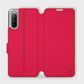 Hülle für Sony Xperia 10 III - Farbe Rot mit Platin