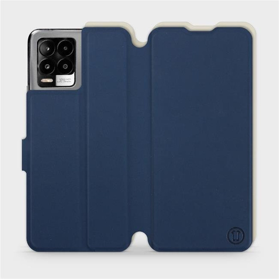 Hülle für Realme 8 - Farbe Marineblau mit Platin