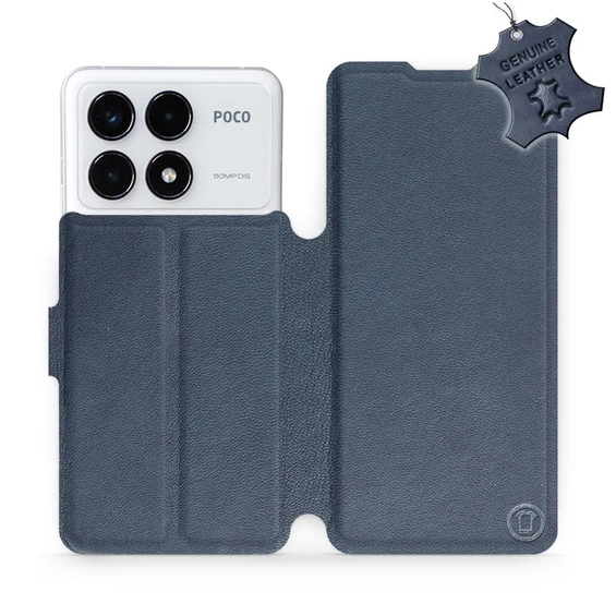 Hülle für Xiaomi POCO F6 Pro - Farbe Blue Leather