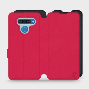 Hülle für LG Q60 - Farbe Rot mit Schwarz