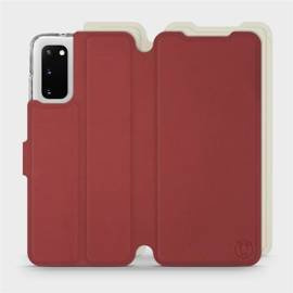 Hülle für Samsung Galaxy S20 - Farbe Dunkelrot mit Platin