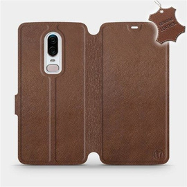 Hülle für OnePlus 6 A6000 - Farbe Brown Leather