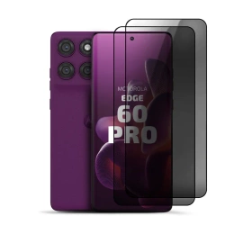2er Set Privacy Panzerglas für Motorola Edge 60 Pro