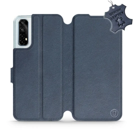 Hülle für Realme 7 - Farbe Blue Leather
