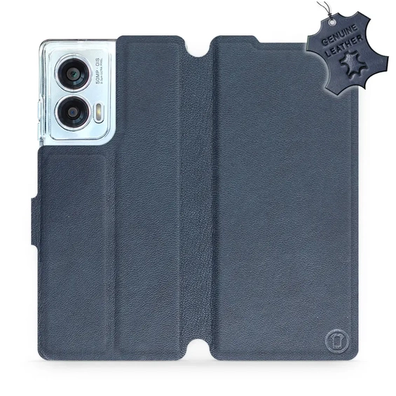 Hülle für Motorola Edge 50 Fusion - Farbe Blue Leather