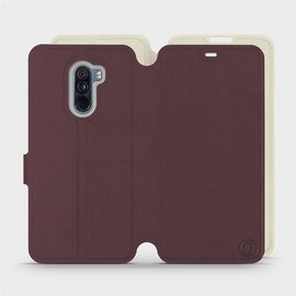 Hülle für Xiaomi Pocophone F1 - Farbe Burgund mit Platin