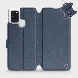Hülle für Samsung Galaxy A21S - Farbe Blue Leather