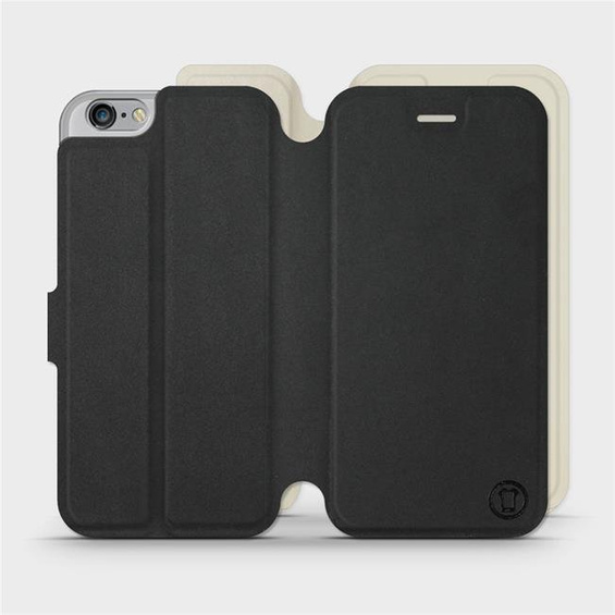 Hülle für Apple iPhone 6 - Farbe Schwarz mit Platin