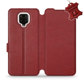 Hülle für Xiaomi Redmi Note 9 Pro - Farbe Dark Red Leather