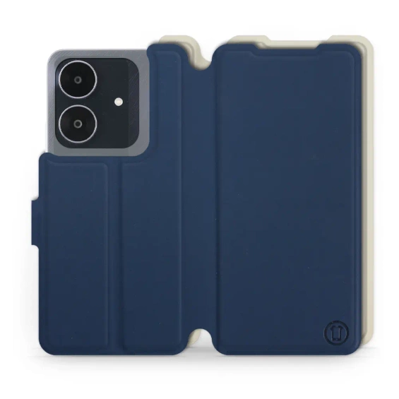 Hülle für Realme Note 60 - Farbe Marineblau mit Platin