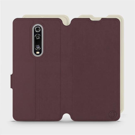 Hülle für Xiaomi Mi 9T - Farbe Burgund mit Platin
