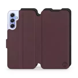 Hülle für Samsung Galaxy A34 5G - Farbe Burgund mit Schwarz
