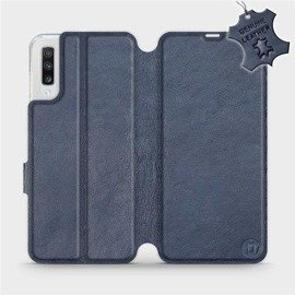 Hülle für Samsung Galaxy A70 - Farbe Blue Leather