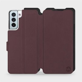 Hülle für Samsung Galaxy S21 Plus - Farbe Burgund mit Schwarz