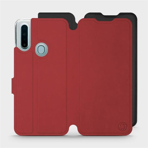 Hülle für OPPO A31 - Farbe Dunkelrot mit Schwarz