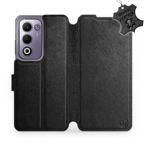 Hülle für OPPO A5m - Farbe Black Leather