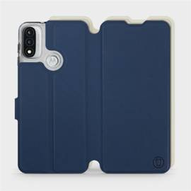 Hülle für Motorola Moto E20 - Farbe Marineblau mit Platin