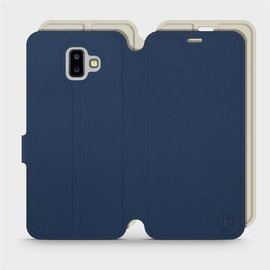 Hülle für Samsung Galaxy J6 Plus 2018 - Farbe Marineblau mit Platin