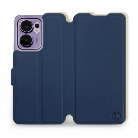 Hülle für OPPO Reno 13 F 5G - Farbe Marineblau mit Platin