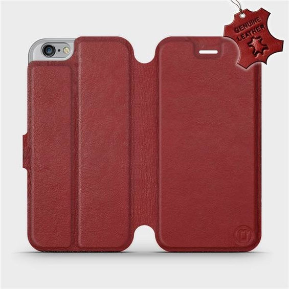 Hülle für Apple iPhone 6 - Farbe Dark Red Leather