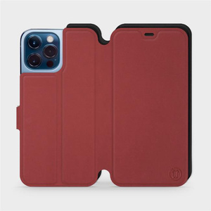 Hülle für Apple iPhone 13 Pro Max - Farbe Dunkelrot mit Schwarz