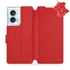 Hülle für Motorola Edge 50 Fusion - Farbe Red Leather