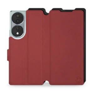 Hülle für Huawei Honor 70 - Farbe Dunkelrot mit Schwarz