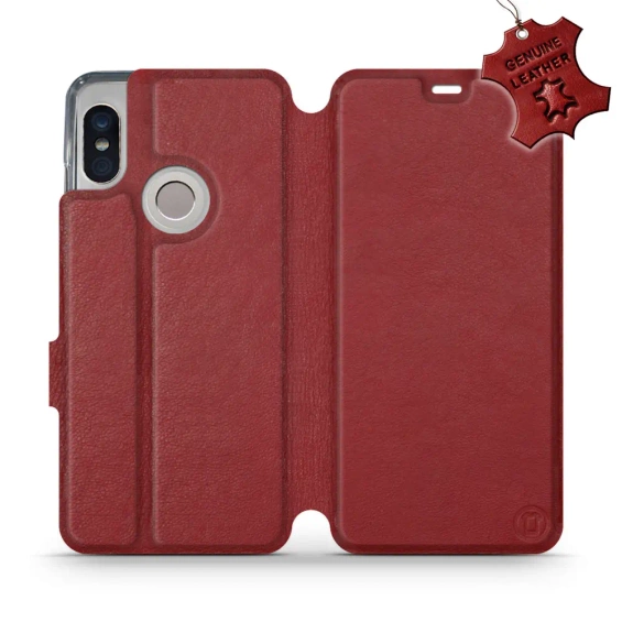 Hülle für Xiaomi Redmi Note 5 - Farbe Dark Red Leather