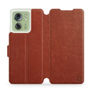 Hülle für Motorola Edge 40 - Farbe Brown&Orange