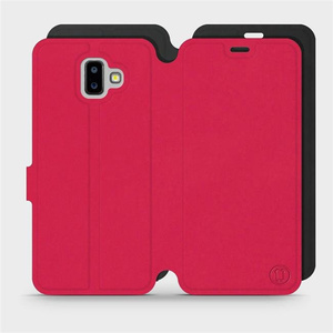 Hülle für Samsung Galaxy J6 Plus 2018 - Farbe Rot mit Schwarz