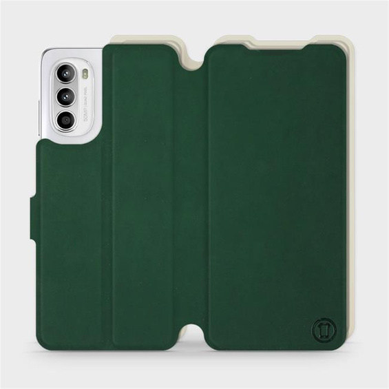 Hülle für Motorola Moto G52 - Farbe Grün mit Platin