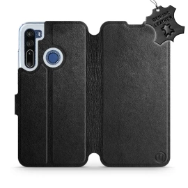 Hülle für HTC Desire 20 Pro - Farbe Black Leather