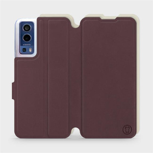 Hülle für Vivo Y52 5G - Farbe Burgund mit Platin