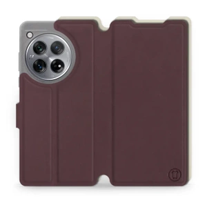 Hülle für OnePlus 12R - Farbe Burgund mit Platin