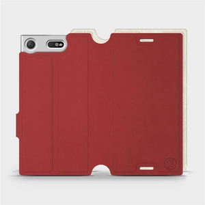 Hülle für Sony Xperia XZ1 Compact - Farbe Dunkelrot mit Platin