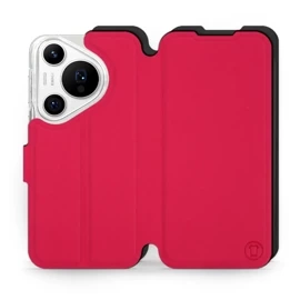 Hülle für Huawei Pura 70 Pro - Farbe Rot mit Schwarz