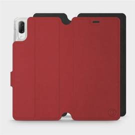 Hülle für Sony Xperia L3 - Farbe Dunkelrot mit Schwarz