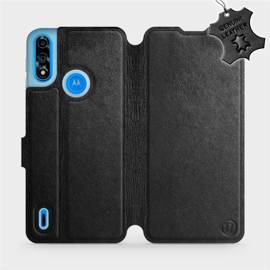 Hülle für Motorola Moto E7 Power - Farbe Black Leather