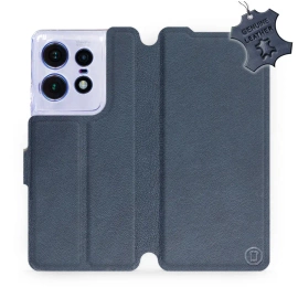 Hülle für Motorola Edge 50 Pro - Farbe Blue Leather