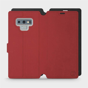 Hülle für Samsung Galaxy Note 9 - Farbe Dunkelrot mit Schwarz