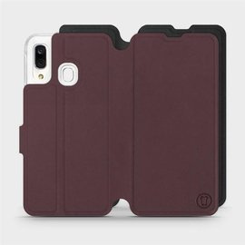 Hülle für Samsung Galaxy A40 - Farbe Burgund mit Schwarz